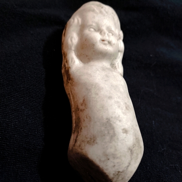 L.W. Co. Nippon Early 1900's Bisque Porcelain Doll Head/Torso 4" - Picture 2 of 5